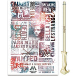 Harry Potter Daily Prophet Newspaper Journal with Wand Pen